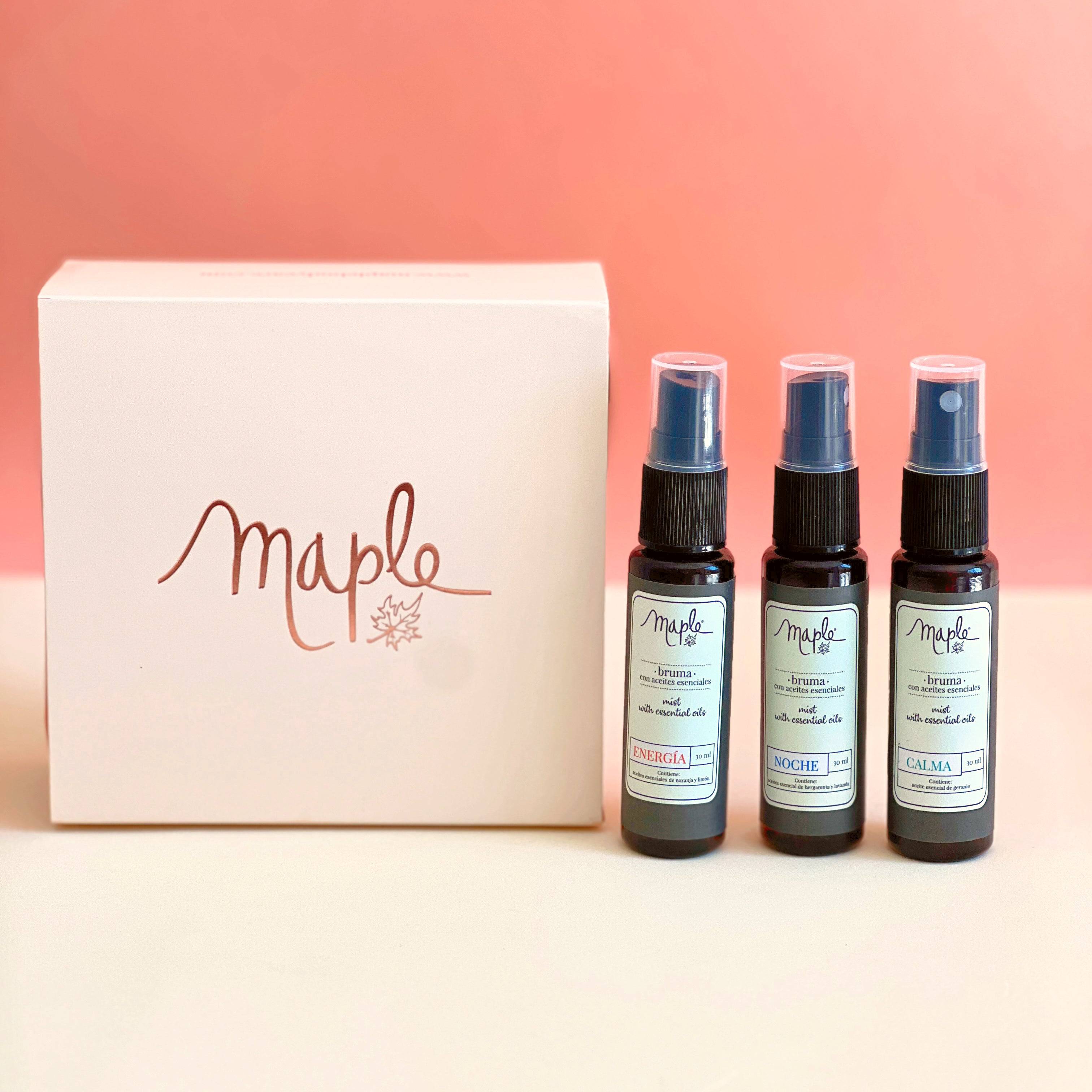 Kit Trio de Mini Brumas con Aceites Esenciales